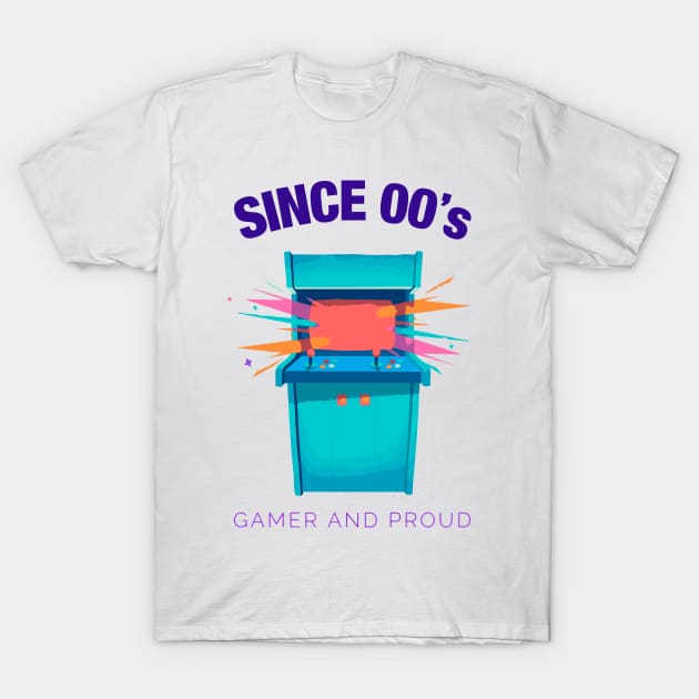 Since 2000s Gamer and Proud - Gamer gift - Retro Videogame T-Shirt by xaviervieira